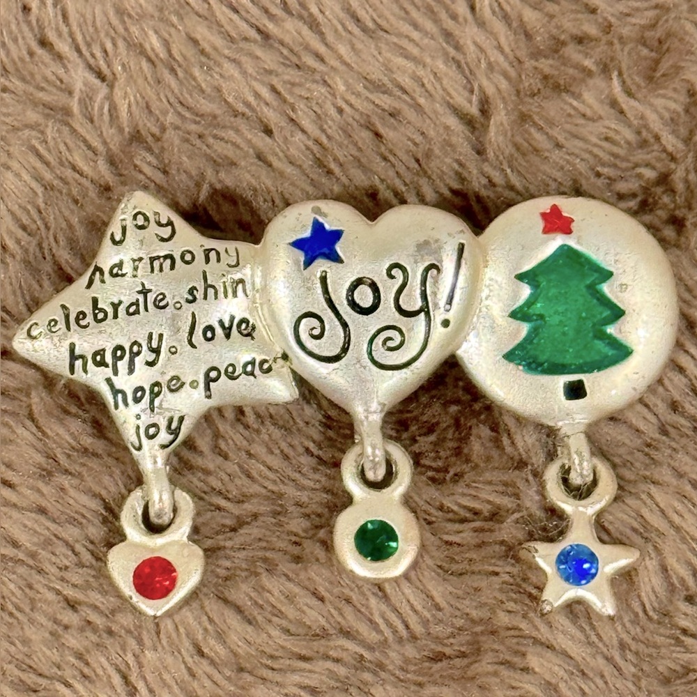 AJMC Joyful Silver Holiday Ornament Trio